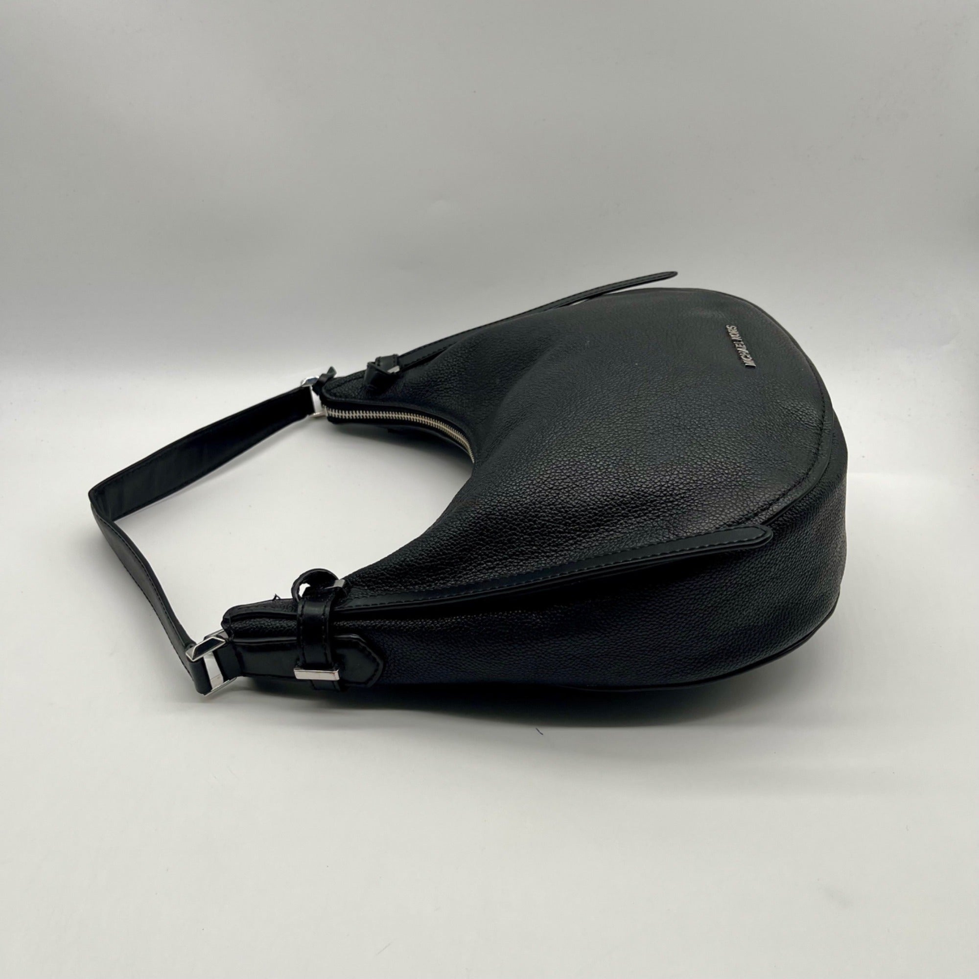 Michael Kors Black Pebbled Leather Hobo Bag