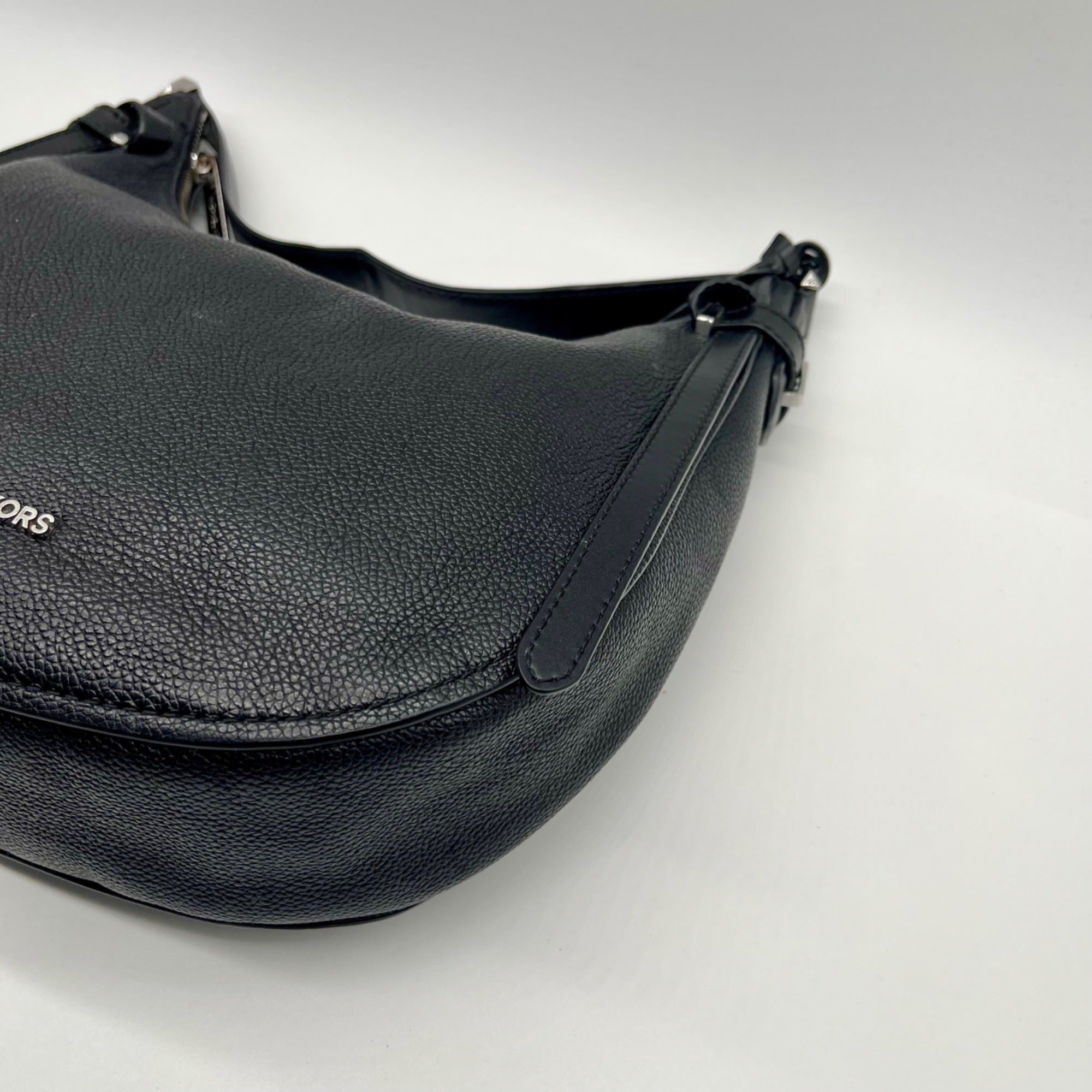 Michael Kors Black Pebbled Leather Hobo Bag