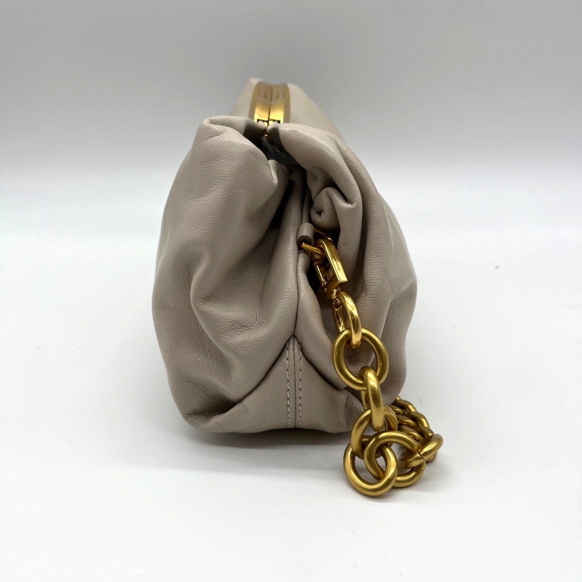 Donna Karan Cream Poplin Clutch/Shoulder Bag
