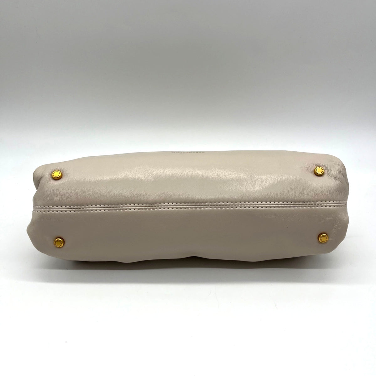 Donna Karan Cream Poplin Clutch/Shoulder Bag