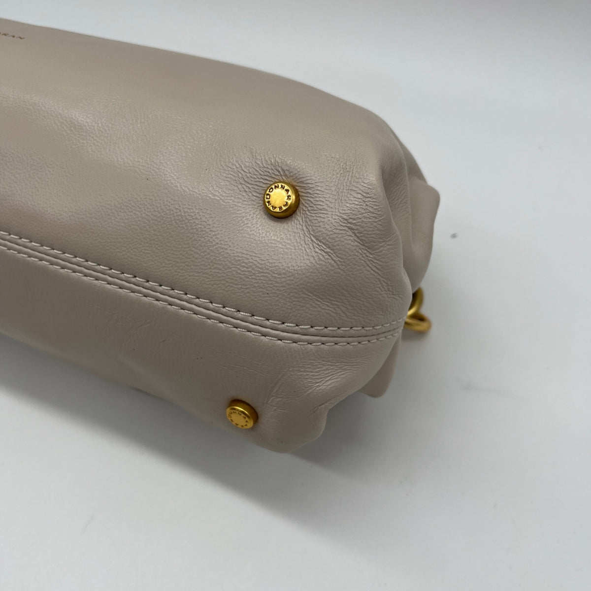 Donna Karan Cream Poplin Clutch/Shoulder Bag