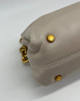 Donna Karan Cream Poplin Clutch/Shoulder Bag