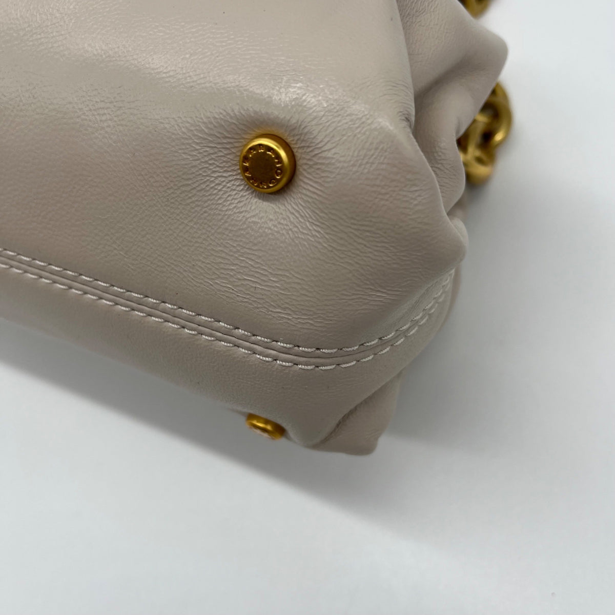 Donna Karan Cream Poplin Clutch/Shoulder Bag