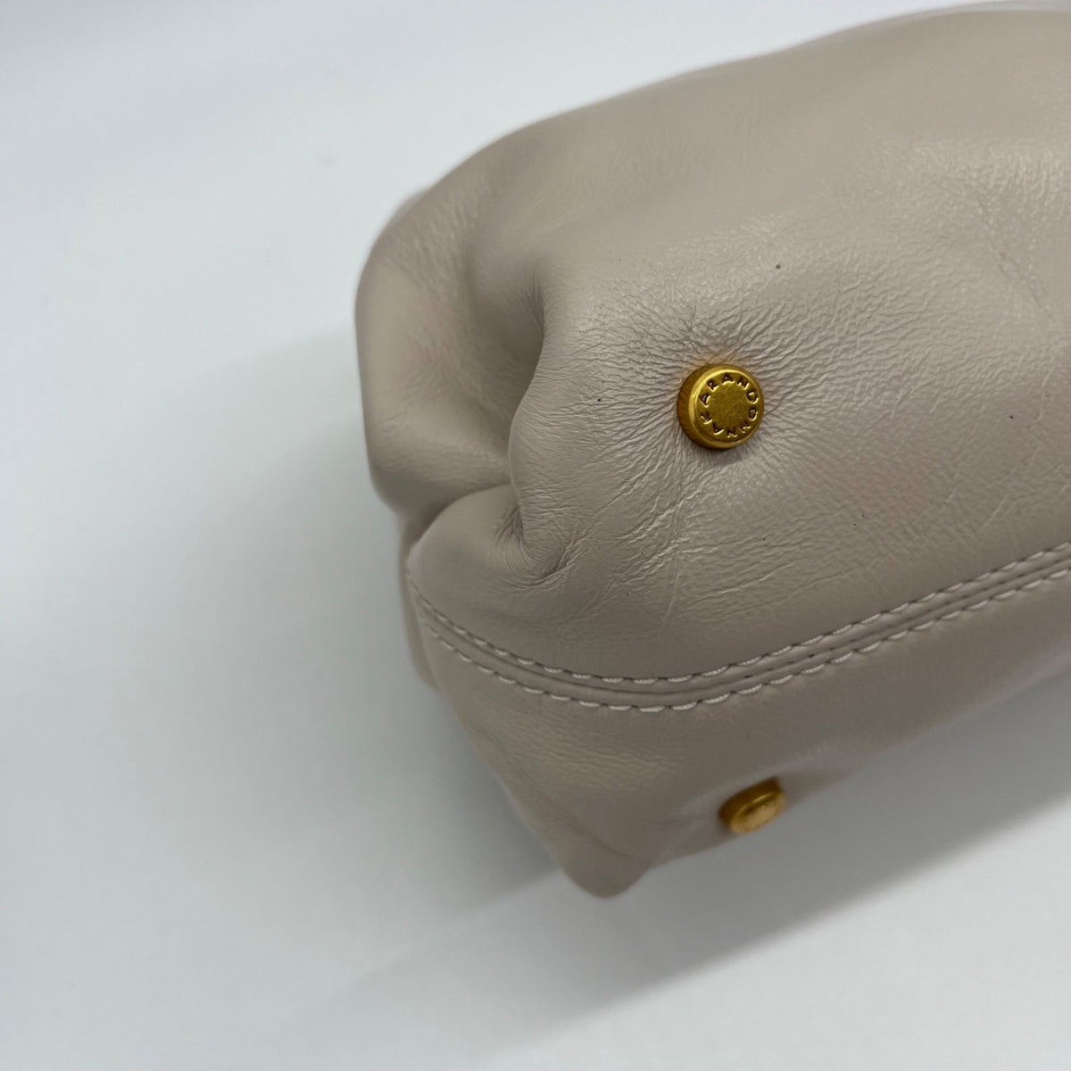 Donna Karan Cream Poplin Clutch/Shoulder Bag