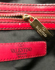 Valentino Garavani Red Patent Lacca Bow Bowling Bag