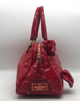 Valentino Garavani Red Patent Lacca Bow Bowling Bag