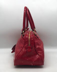 Valentino Garavani Red Patent Lacca Bow Bowling Bag