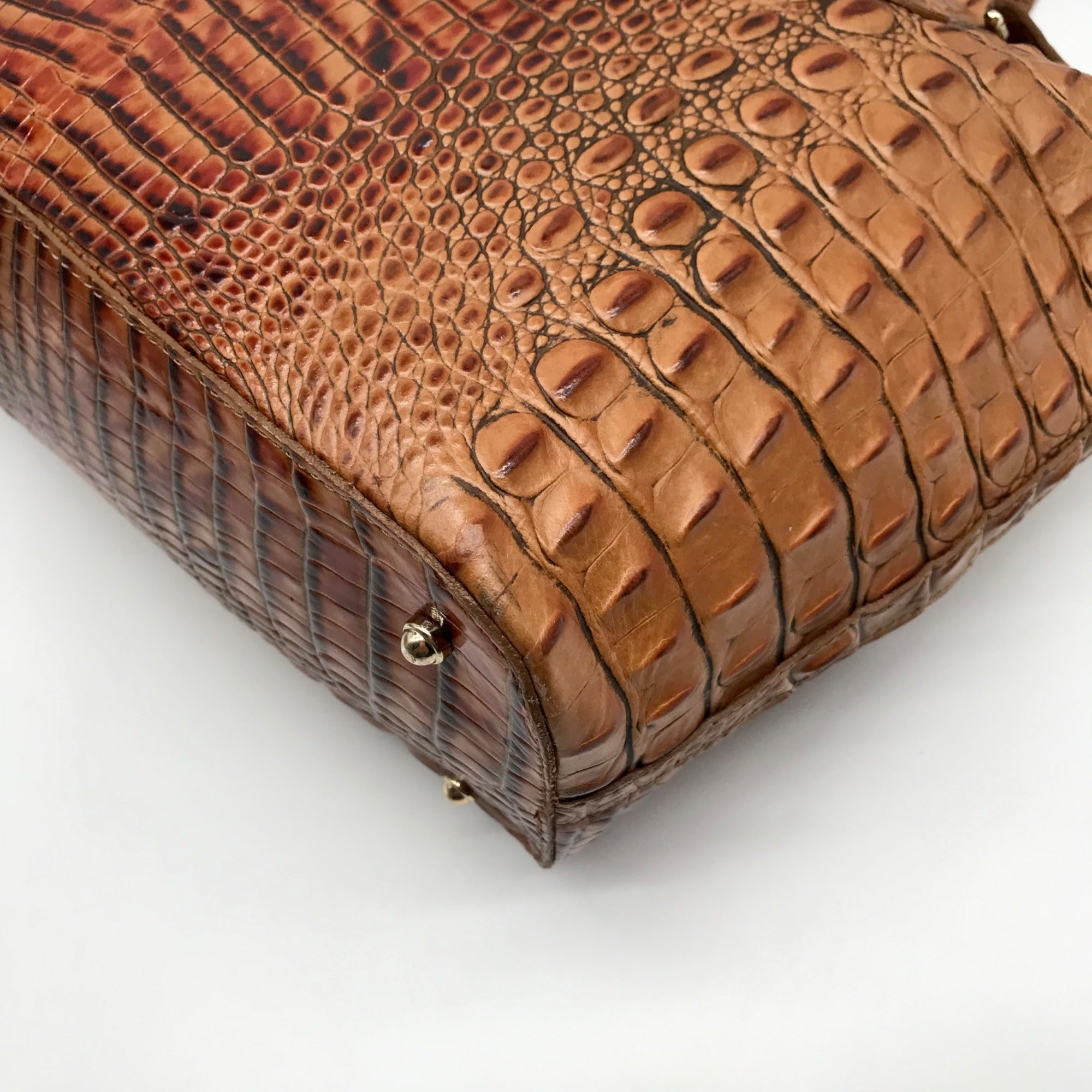 Brahmin Melbourne Croc Embossed Leather Asher Tote Bag
