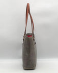 Dooney & Bourke Stone Grey Lizard Embossed Leather Lexington Tote Bag