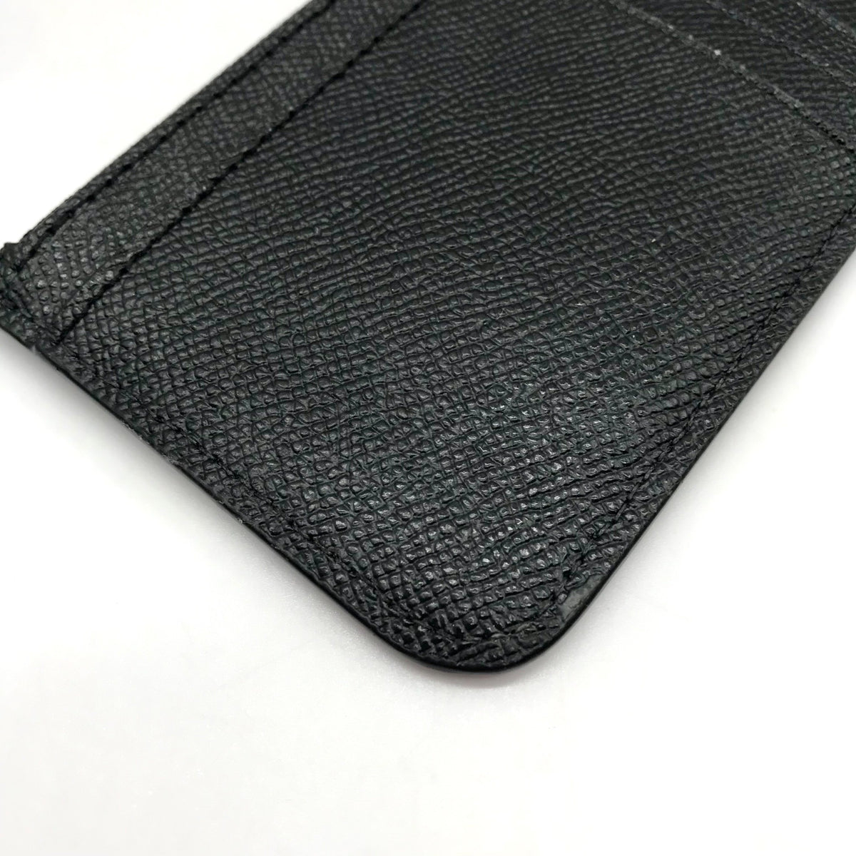 Coach Black Crossgrain Leather Zip Card Case