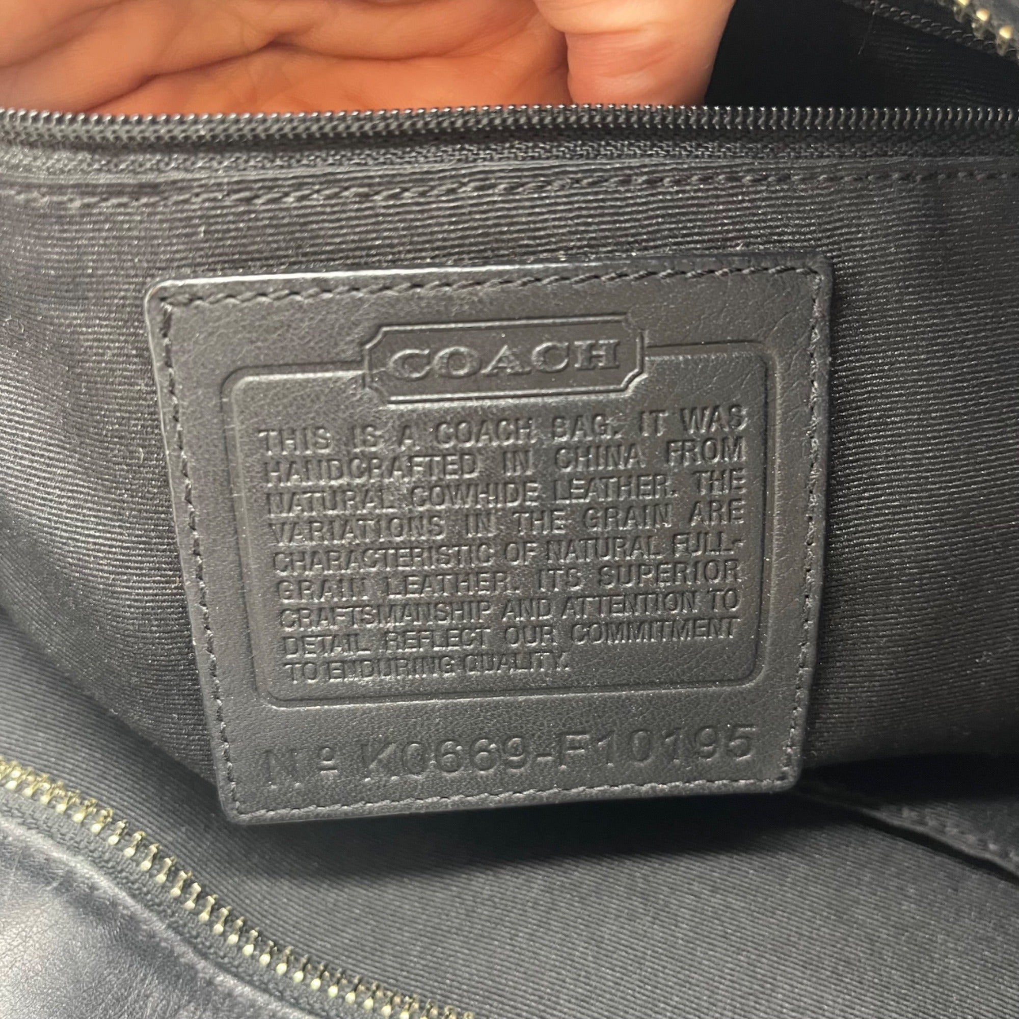Coach Black Leather Gallery Tote Bag F10195
