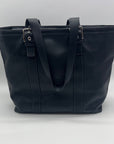 Coach Black Leather Gallery Tote Bag F10195