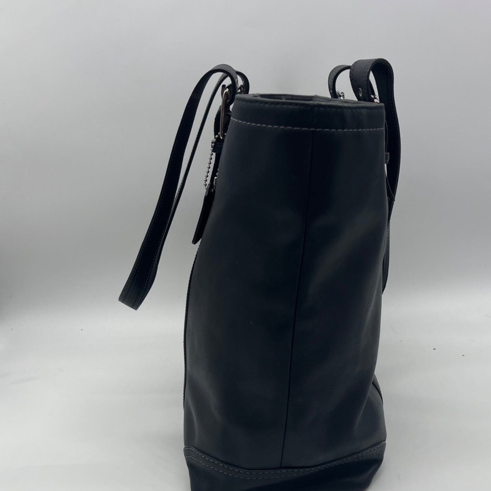 Coach Black Leather Gallery Tote Bag F10195
