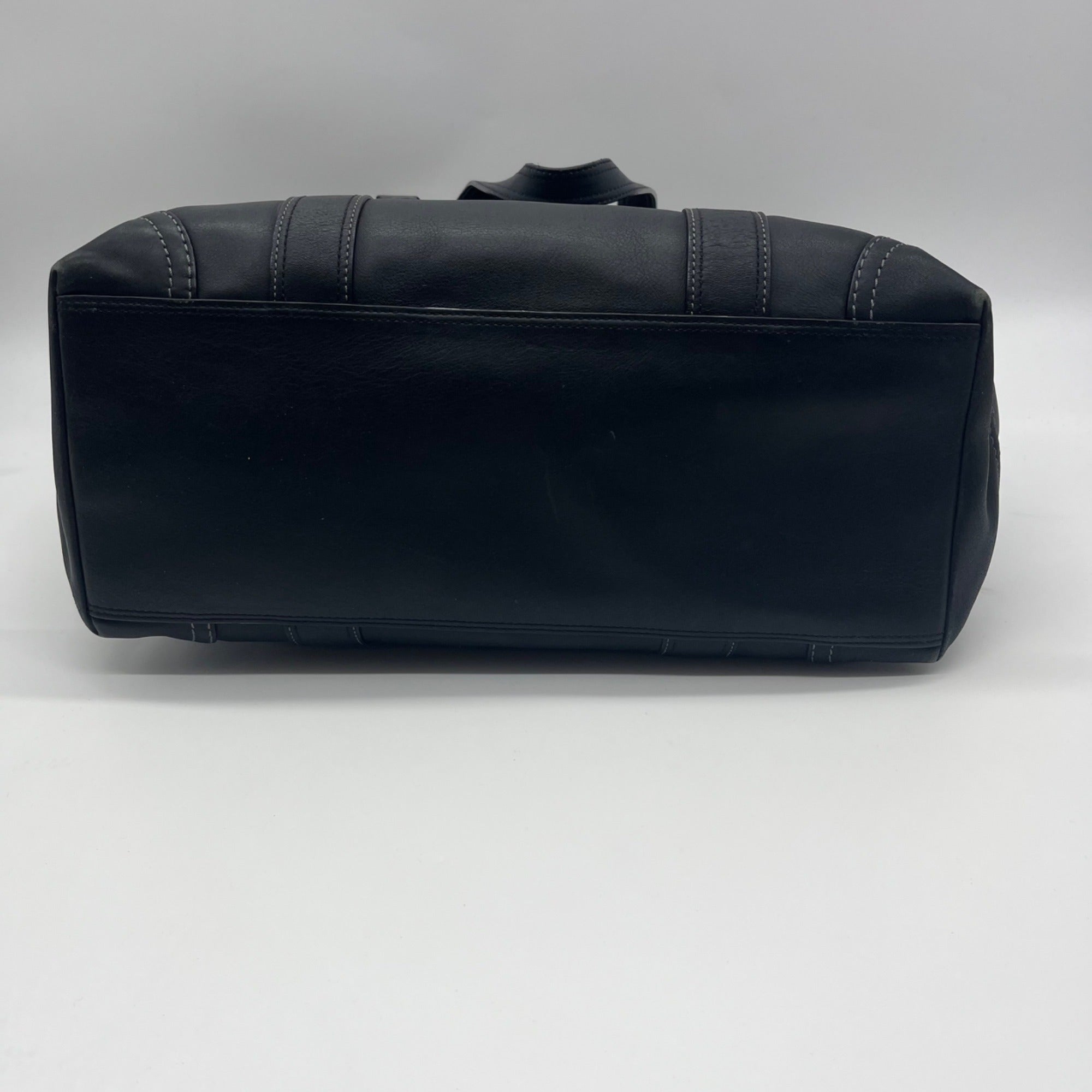 Coach Black Leather Gallery Tote Bag F10195