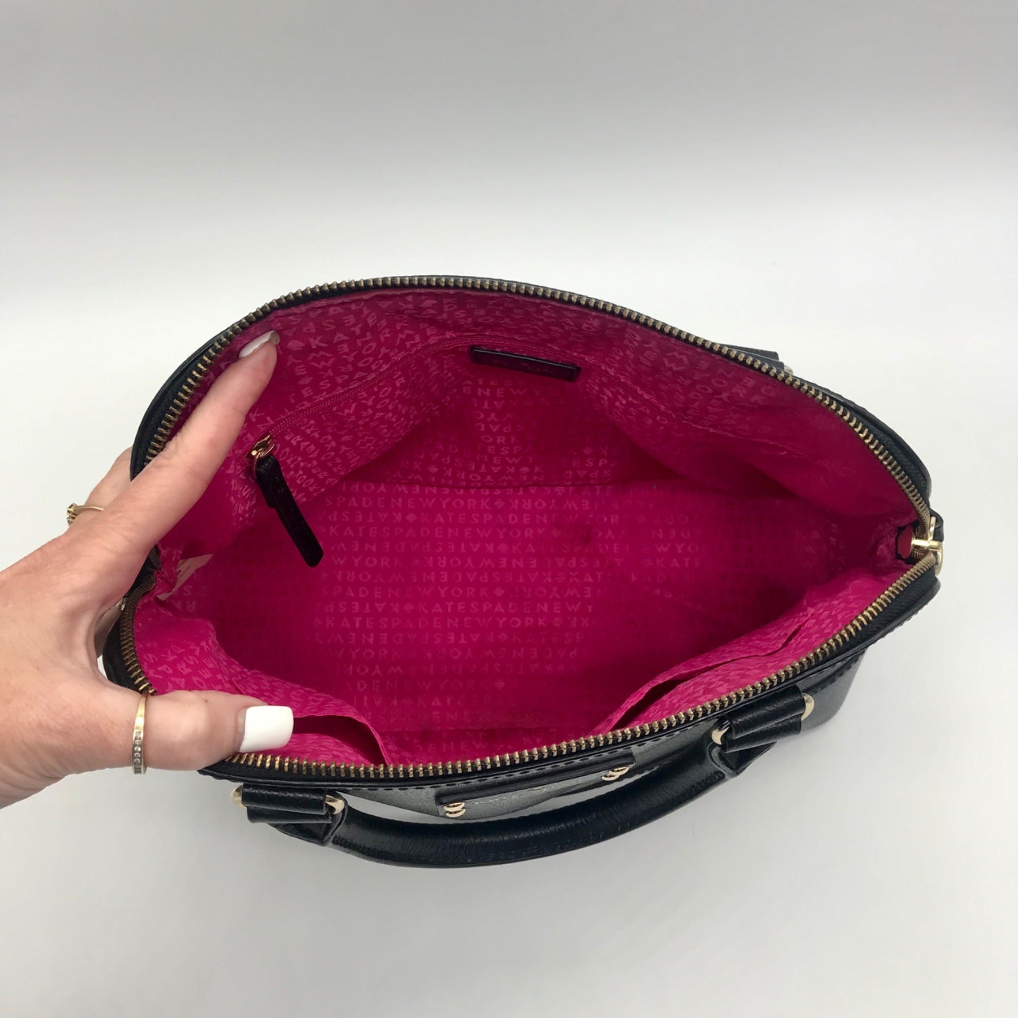 Kate Spade Black Leather Tote Bag