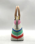 Kate Spade Multi-Colored Striped Pebbled Leather Satchel & Wallet