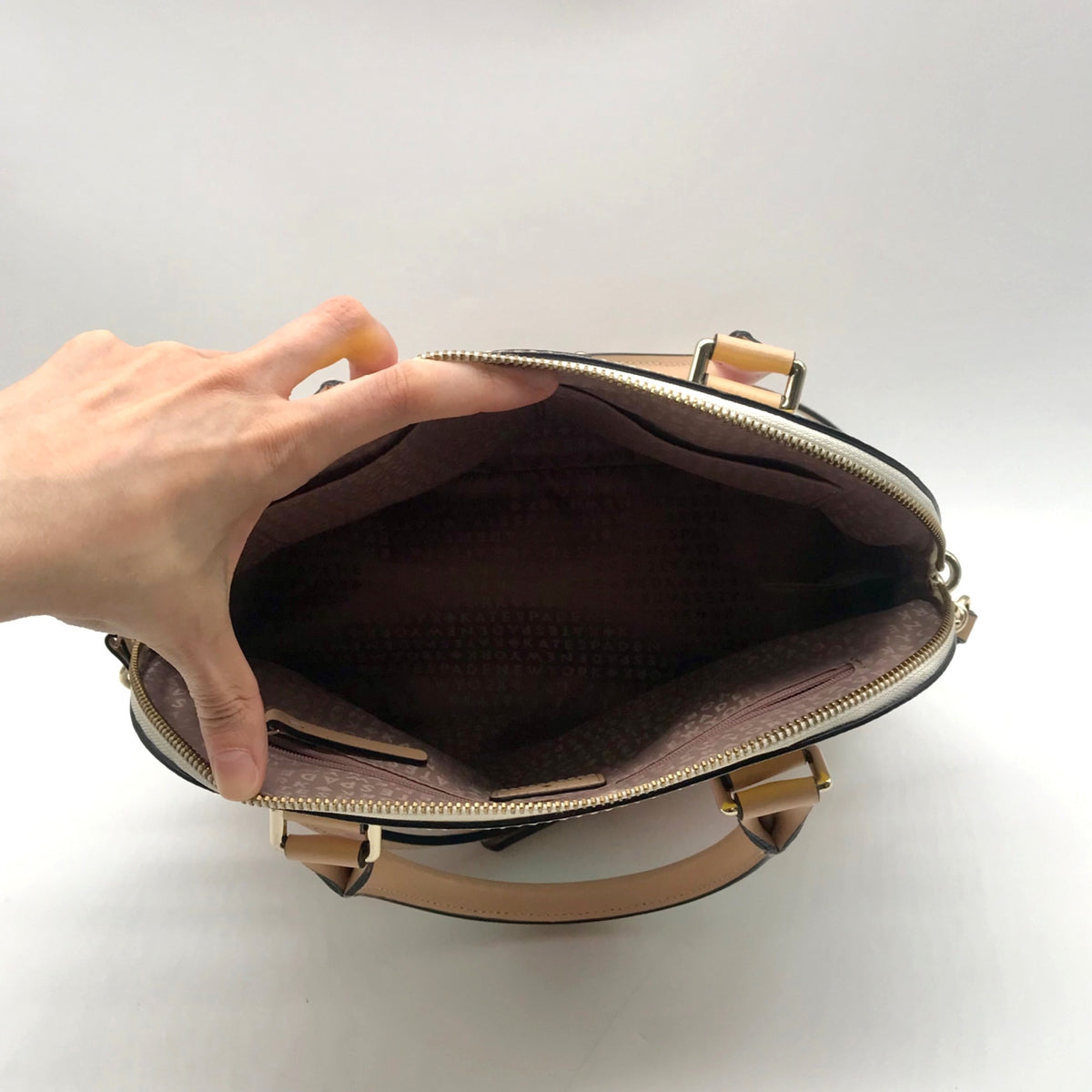 Kate Spade Multi-Colored Striped Pebbled Leather Satchel &amp; Wallet