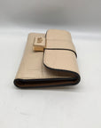 Coach Beige Embossed Leather Grace Wallet
