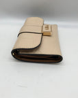 Coach Beige Embossed Leather Grace Wallet