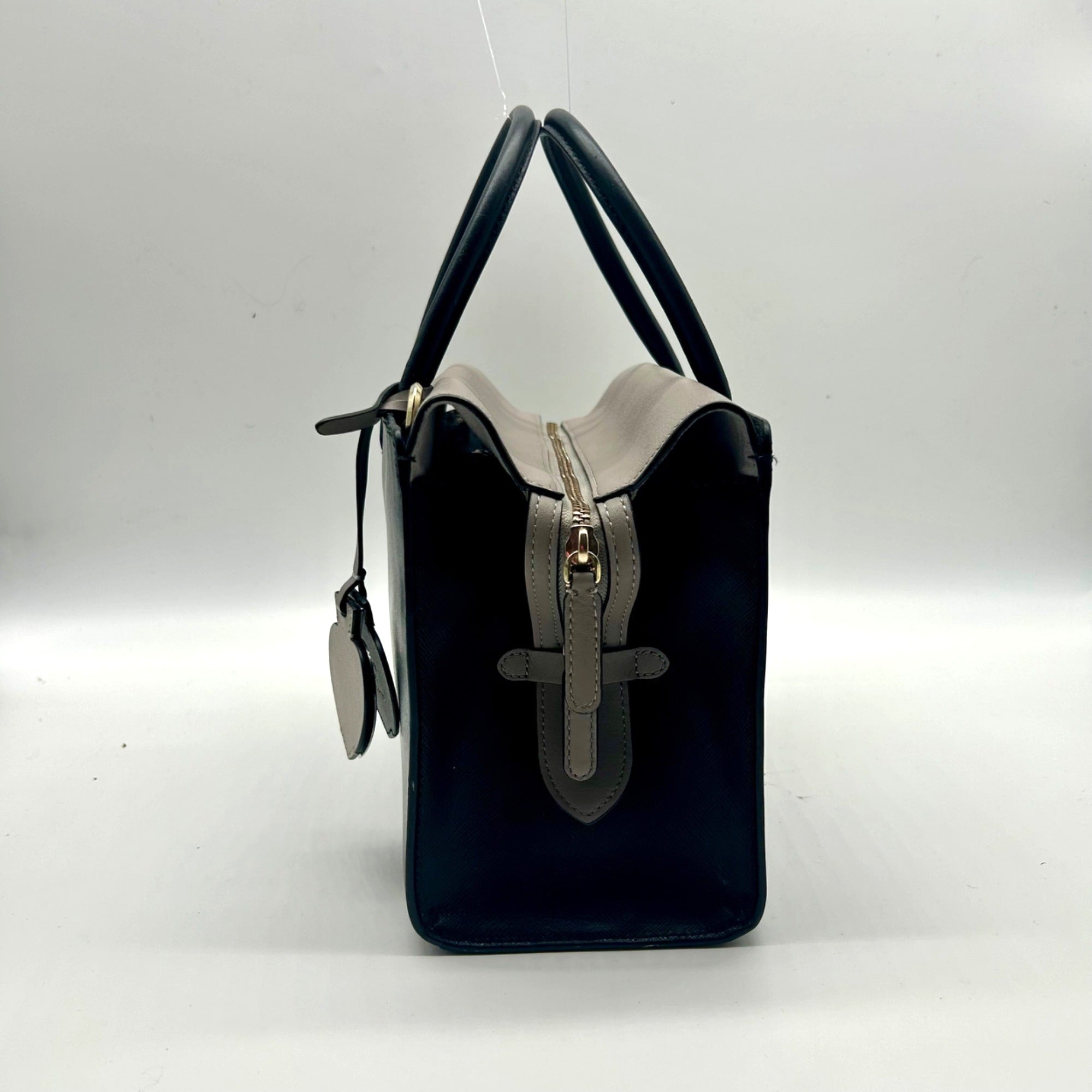 Kate Spade Spencer Black and Gray Leather Shoulder Bag