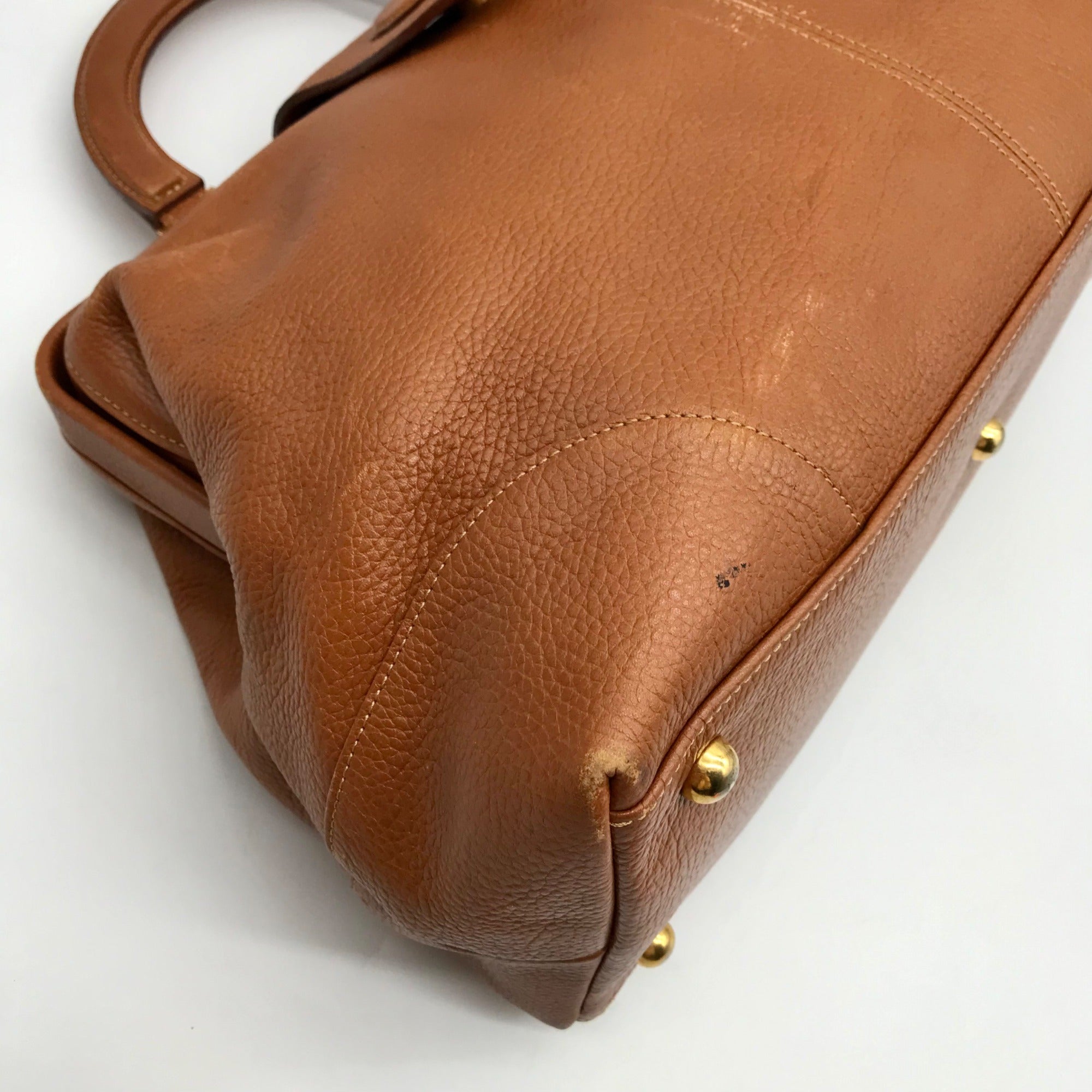 Givenchy Brown Pebbled Leather Vintage Doctor Bag