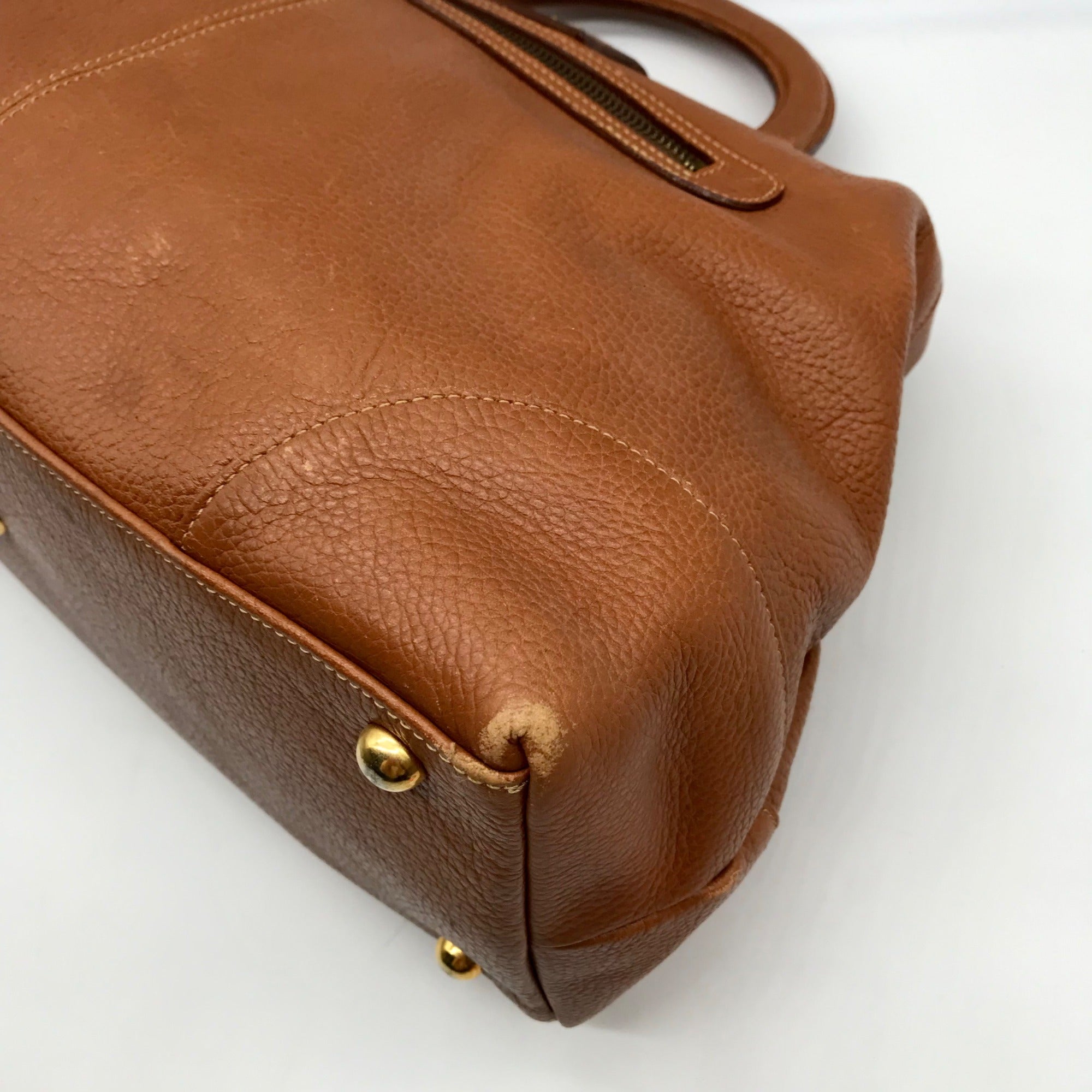 Givenchy Brown Pebbled Leather Vintage Doctor Bag