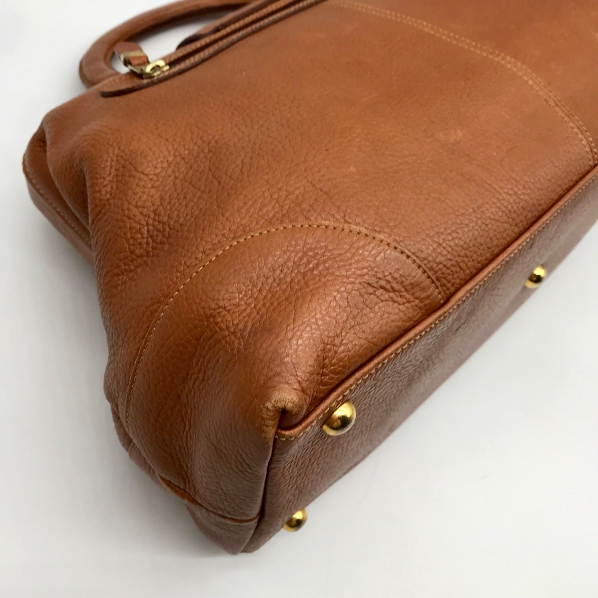 Givenchy Brown Pebbled Leather Vintage Doctor Bag