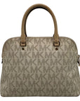 Michael Kors Cindy Vanilla Monogram Dome Satchel