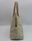 Michael Kors Cindy Vanilla Monogram Dome Satchel