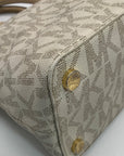 Michael Kors Cindy Vanilla Monogram Dome Satchel