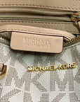 Michael Kors Cindy Vanilla Monogram Dome Satchel