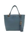 Anne Klein Blue Faux Leather Shoulder Bag