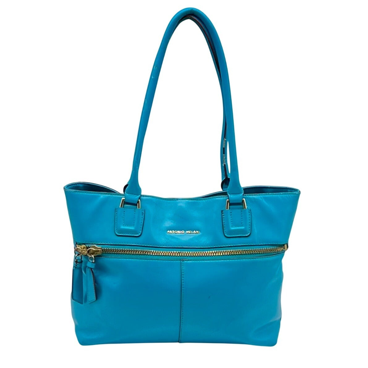Antionio Melani Vibrant Turquoise Leather Shoulder Bag