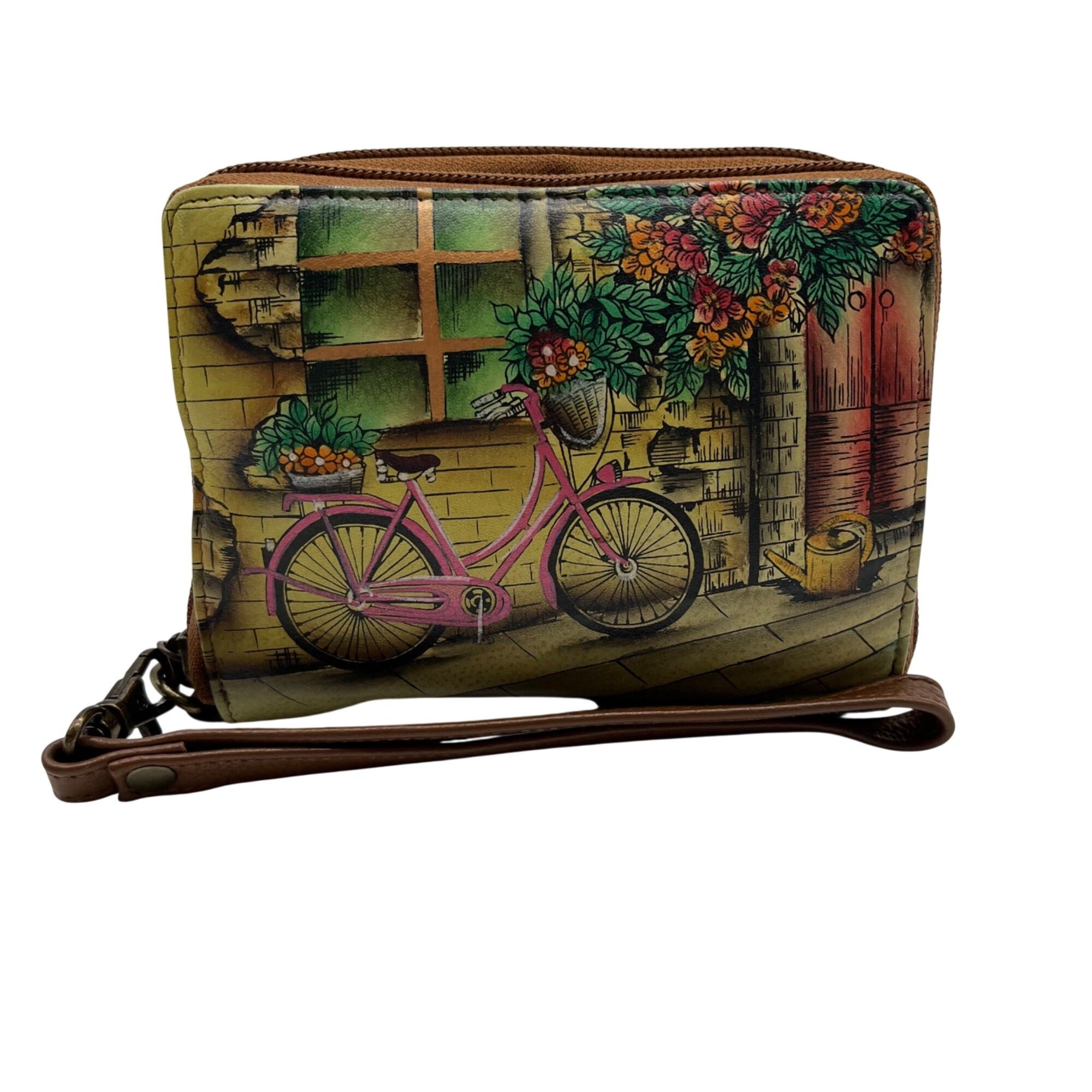 Anuschka Brown Hand-Painted Leather Bag