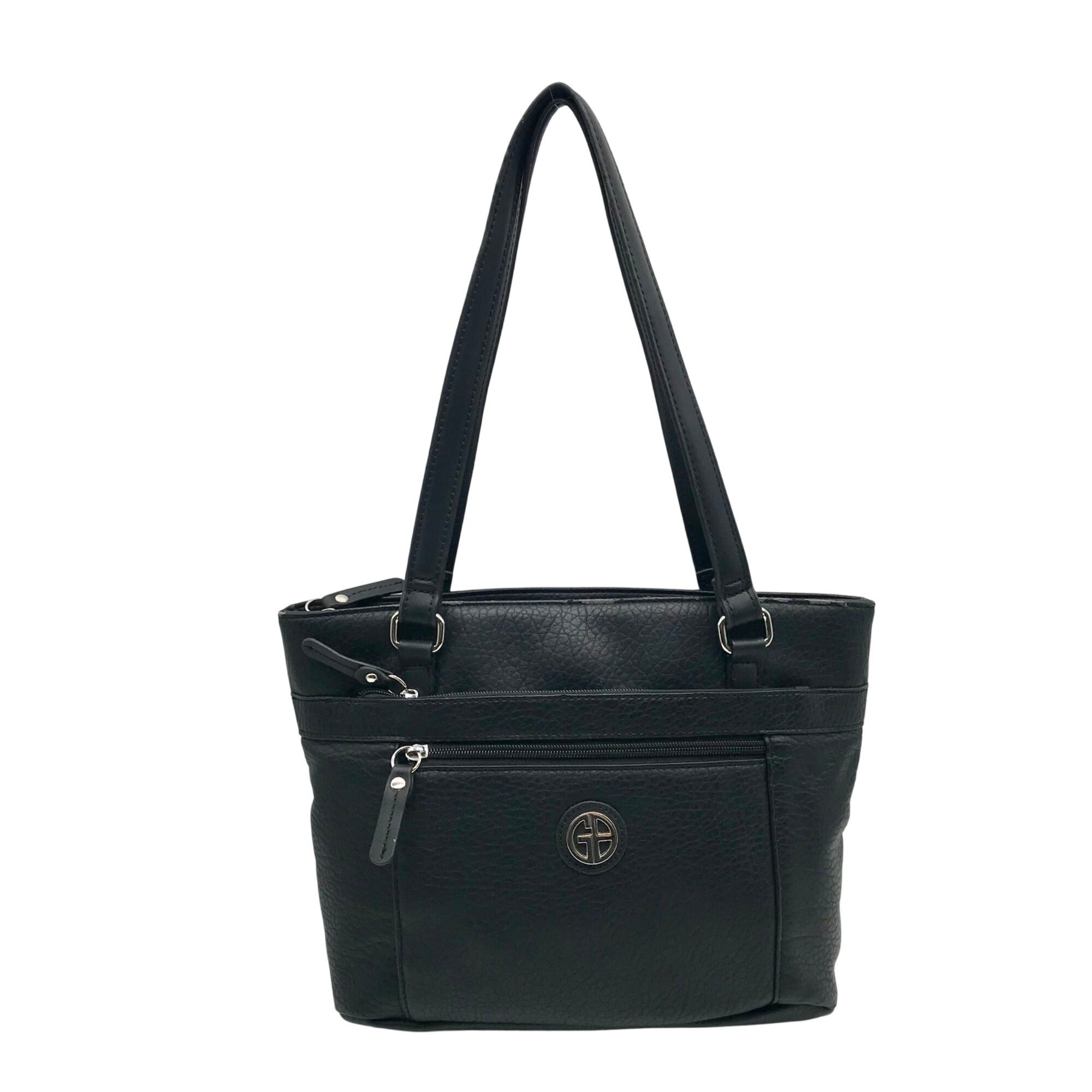 Giani Bernini Black Pebbled Tote Bag