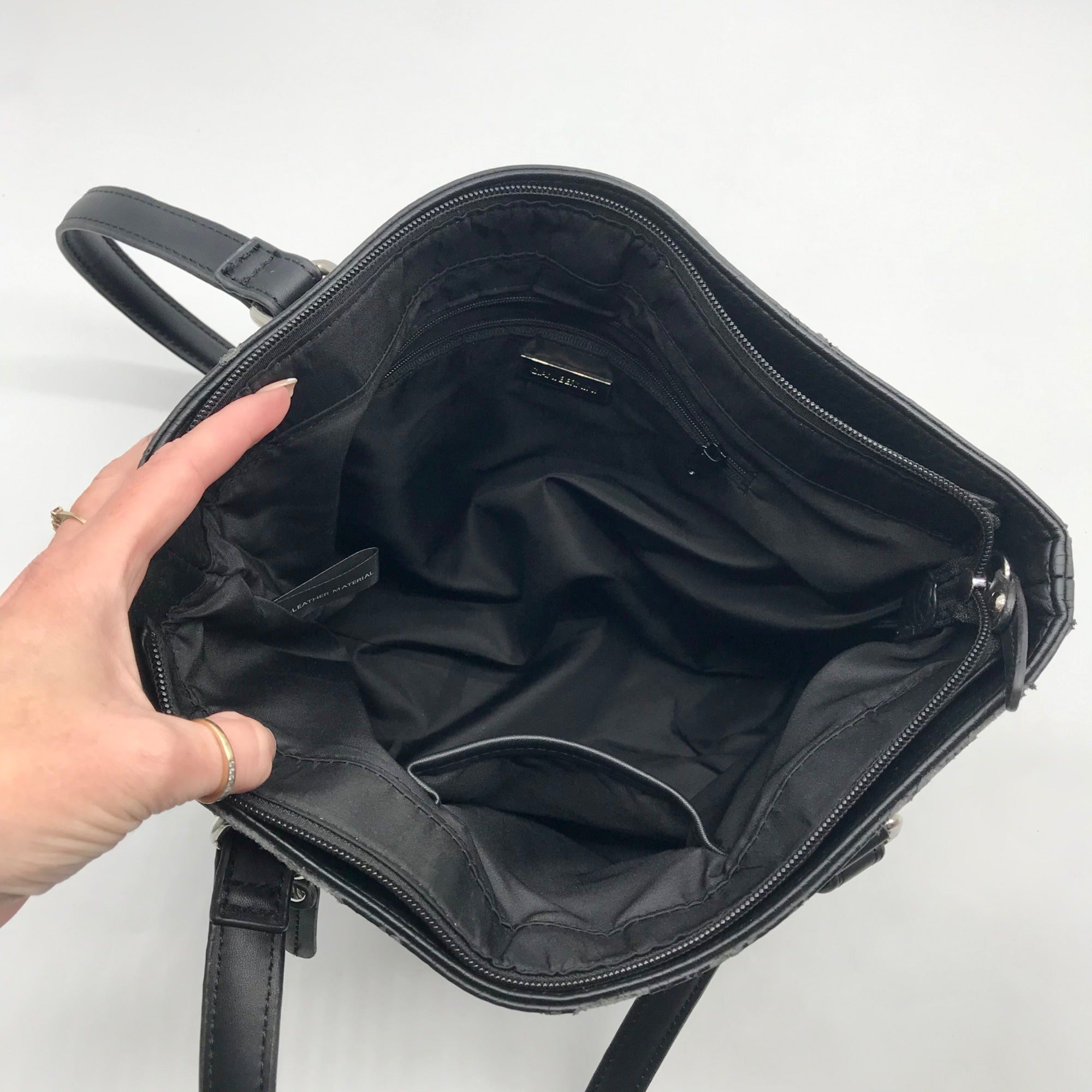 Giani Bernini Black Pebbled Tote Bag
