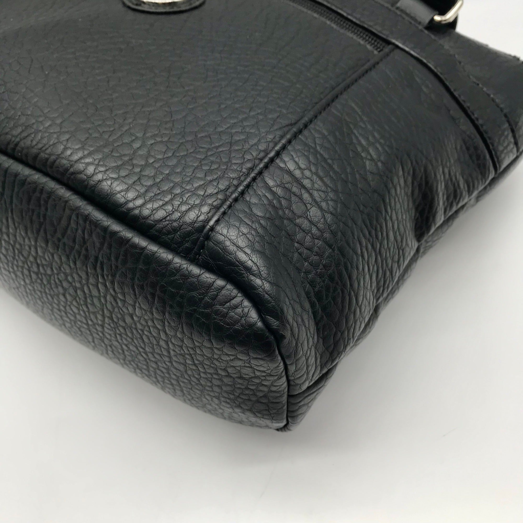 Giani Bernini Black Pebbled Tote Bag
