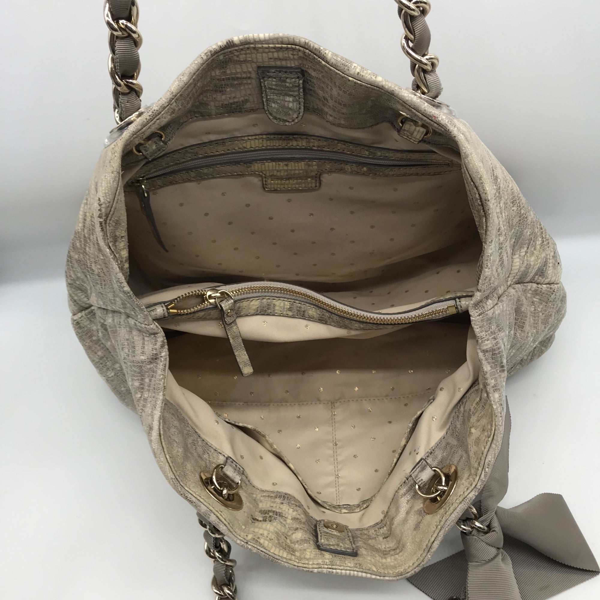 Kate Spade Silver Bows Art Lizard Maryanne Shoulder Bag