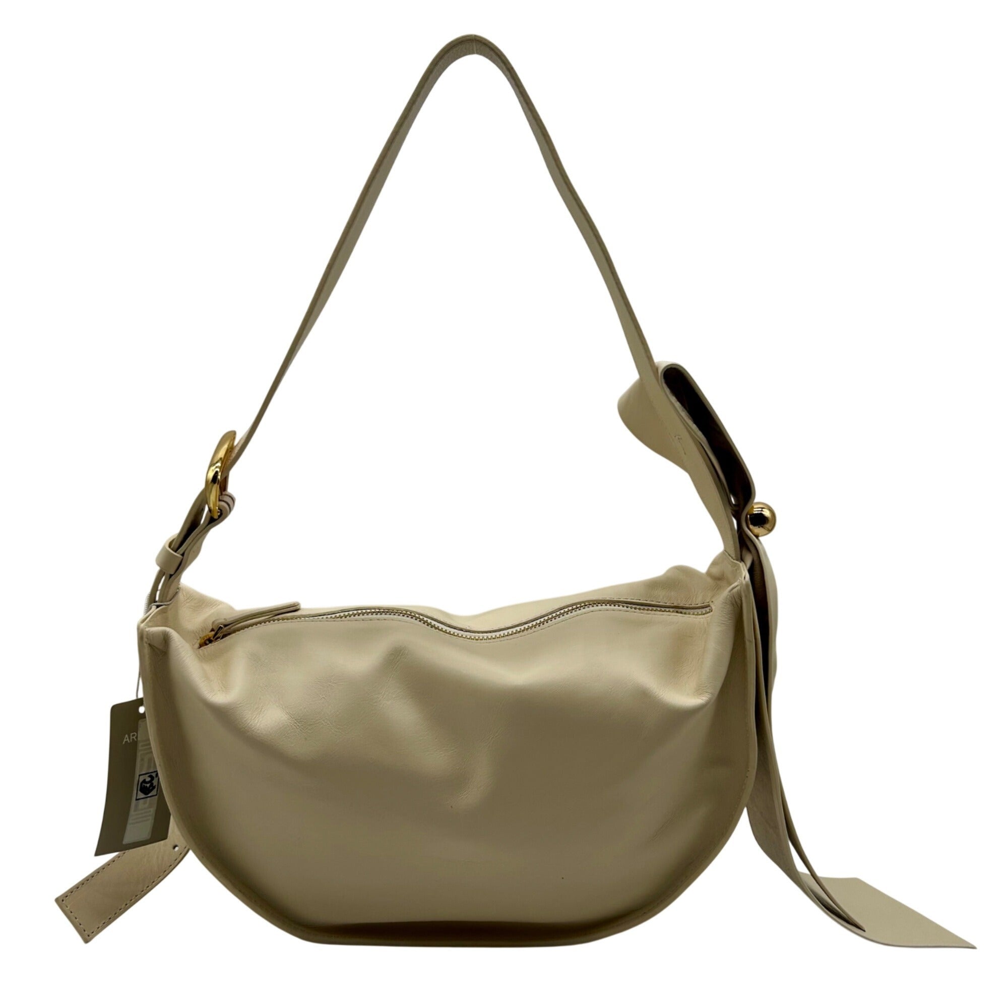 Arezzo Beige Leather Shoulder Bag