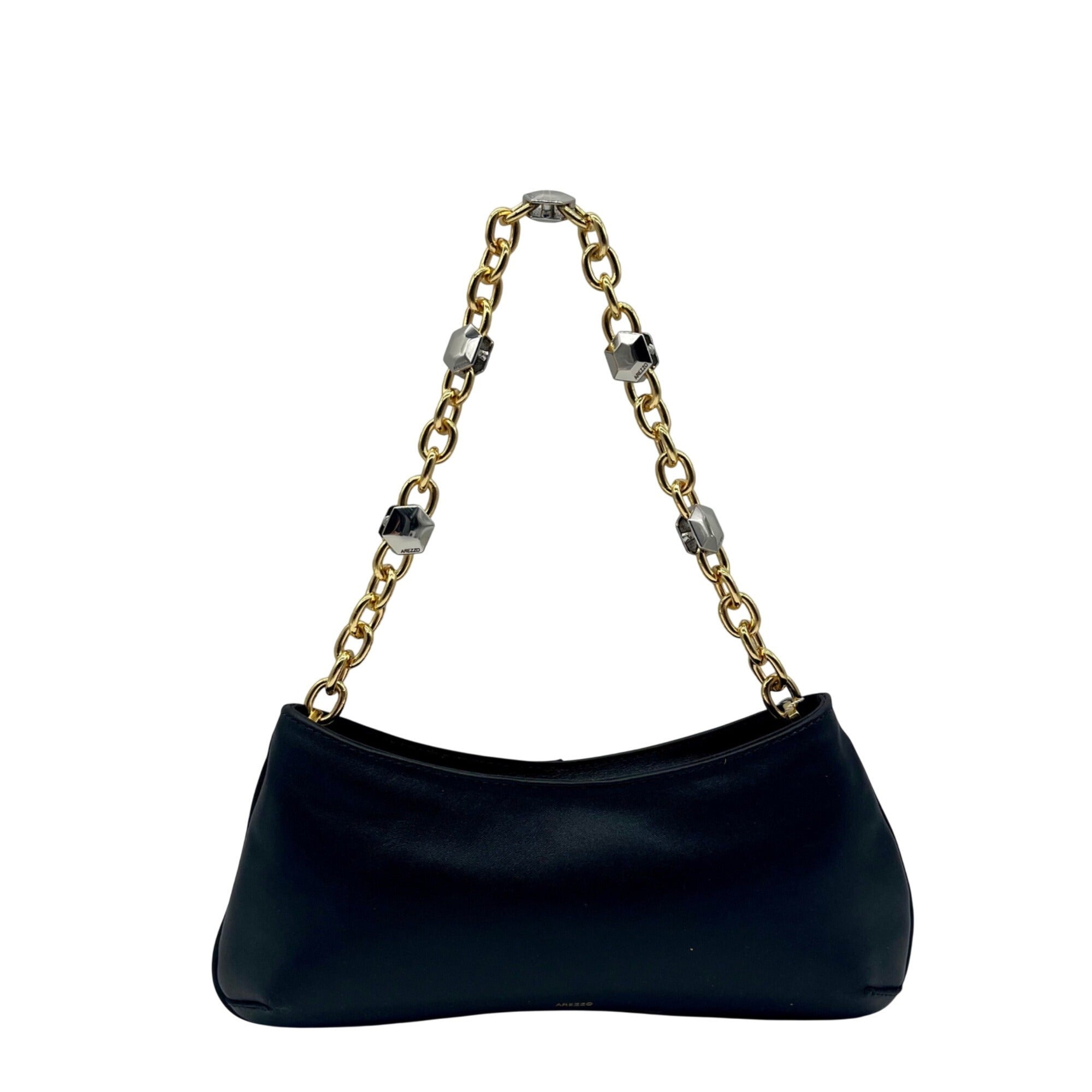 Arezzo Black Leather Shoulder Bag