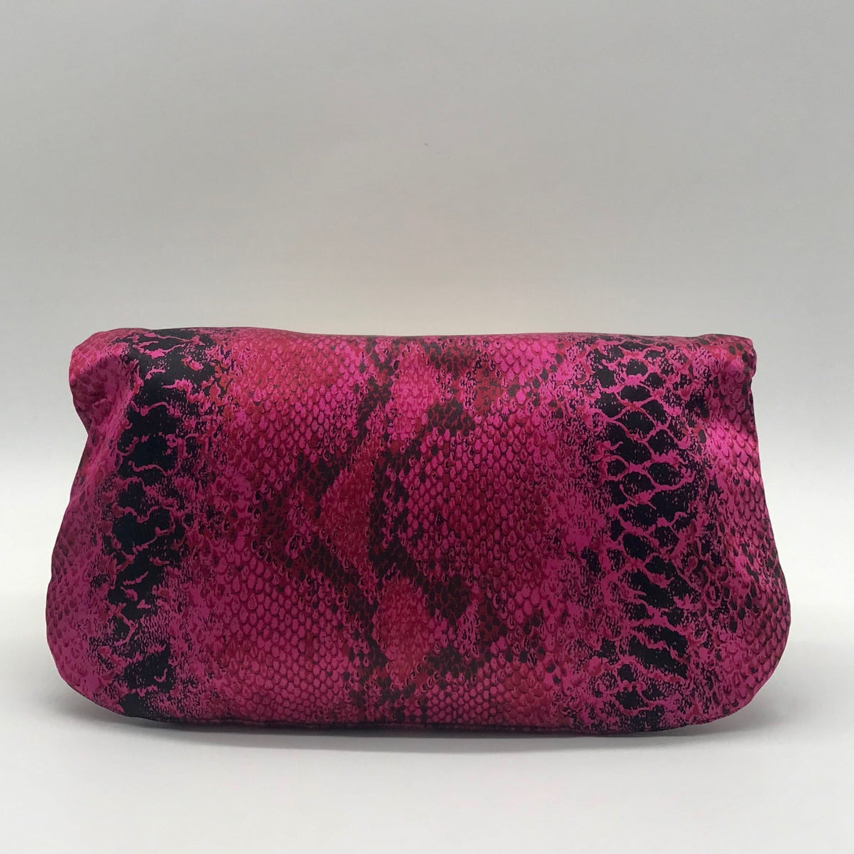 Jimmy Choo Pink Leather Python-Print Clutch