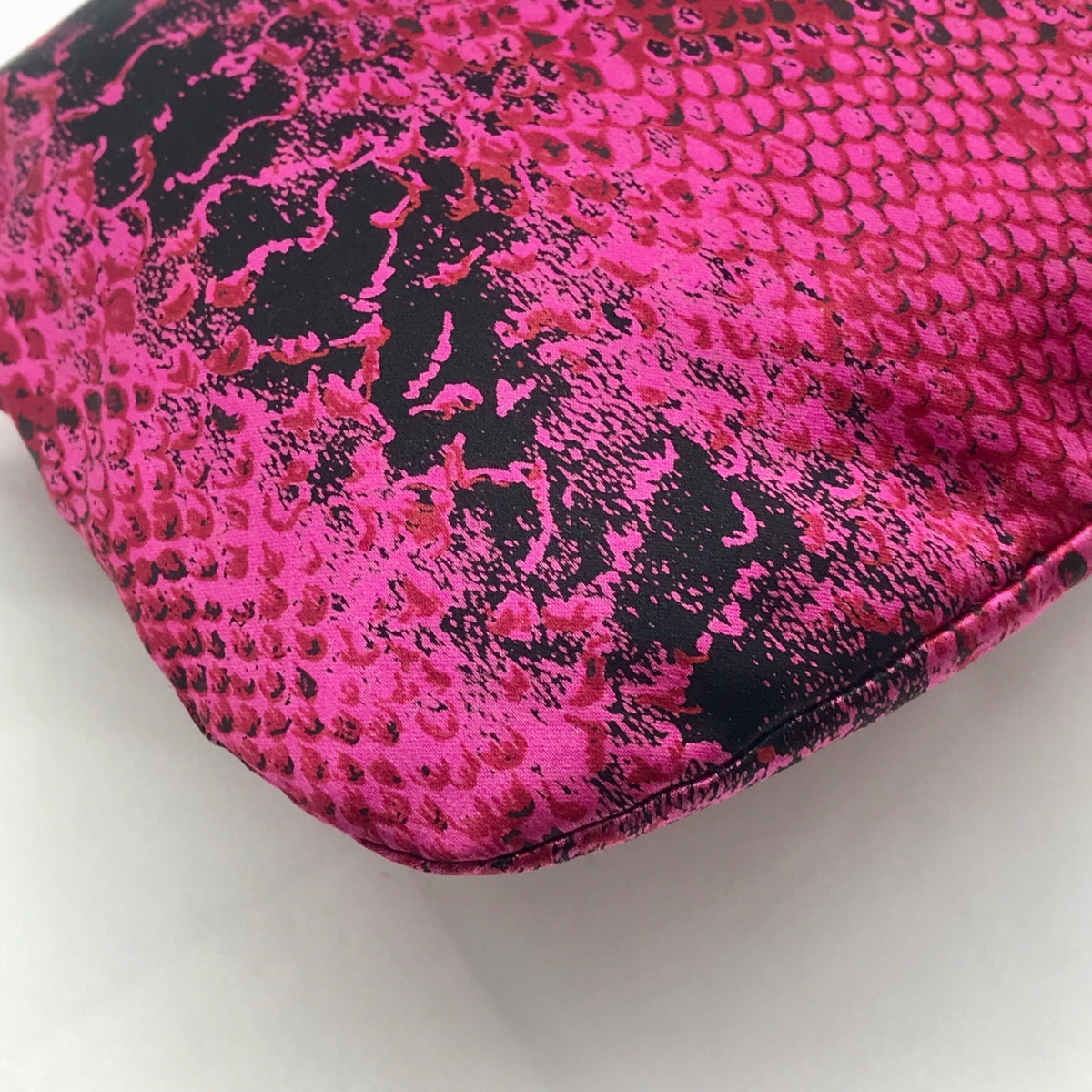 Jimmy Choo Pink Leather Python-Print Clutch