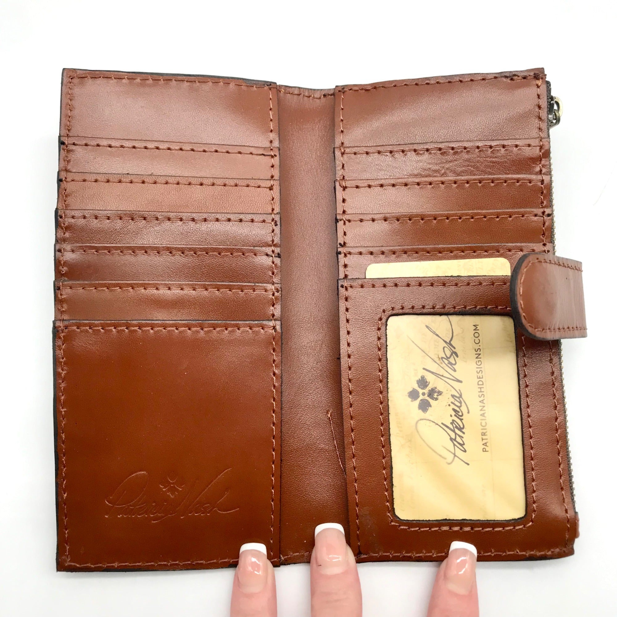 Patricia Nash Brown Leather Nazari Wallet