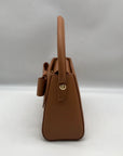 MMS Brown Leather Mini Crossbody Bag