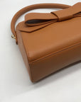MMS Brown Leather Mini Crossbody Bag