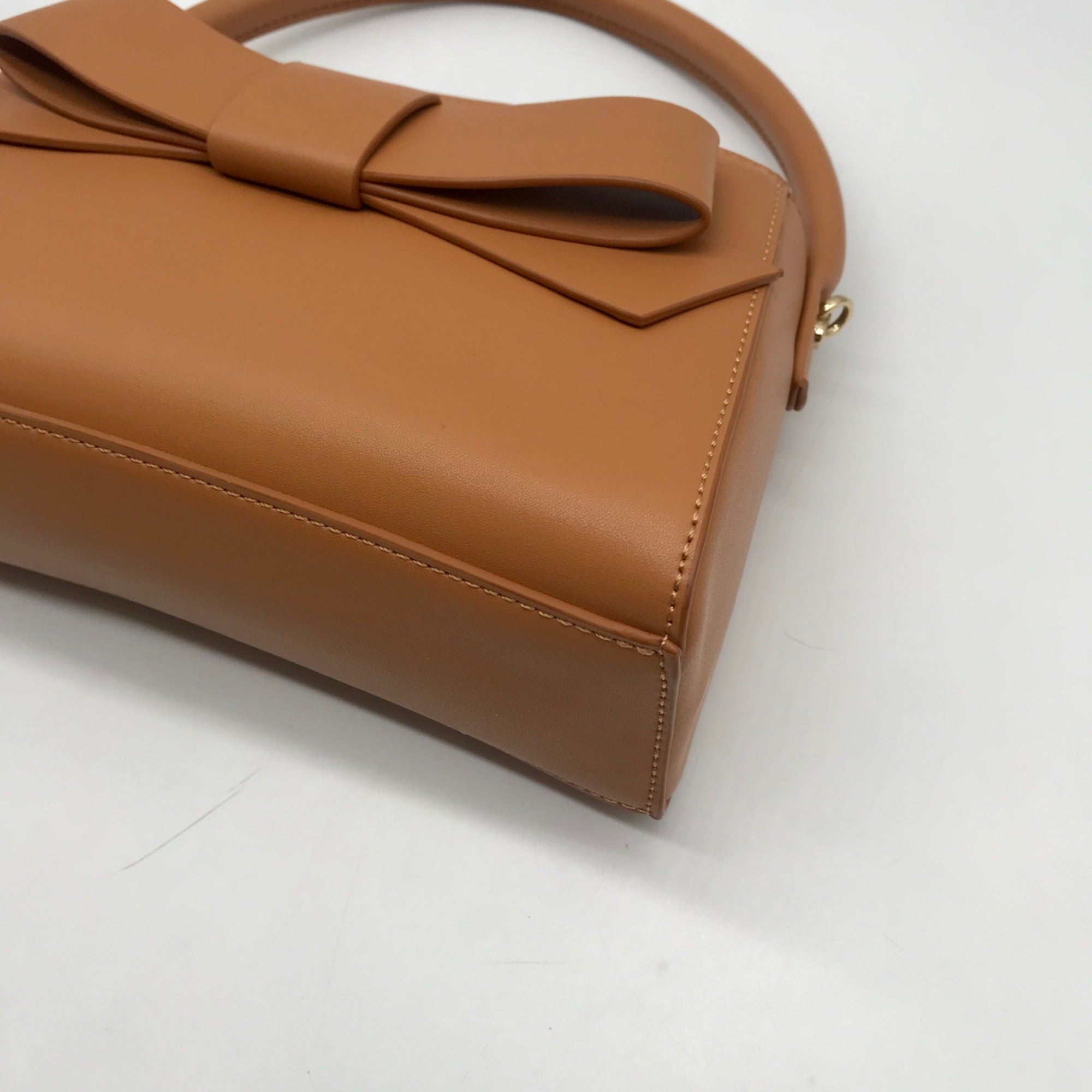 MMS Brown Leather Mini Crossbody Bag