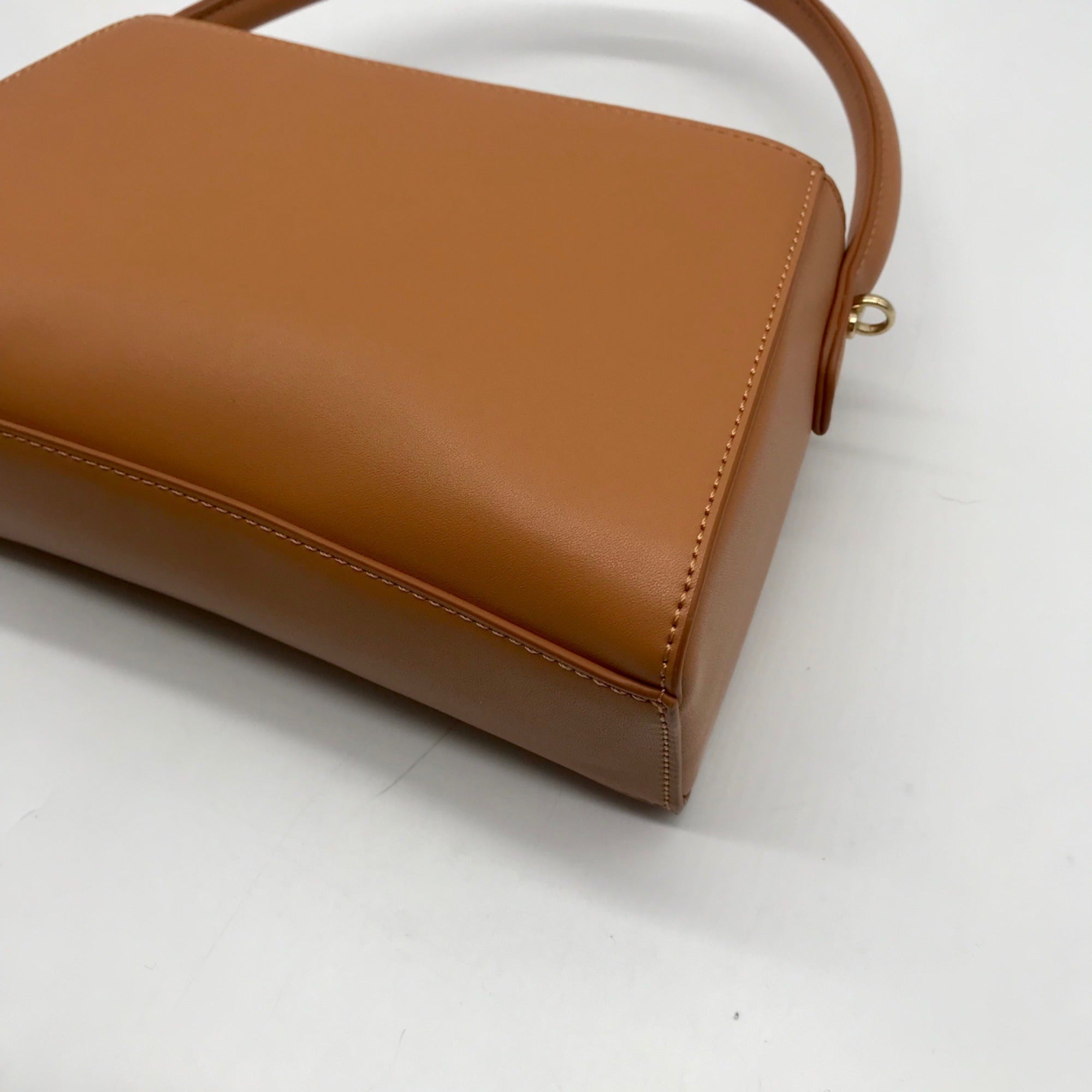 MMS Brown Leather Mini Crossbody Bag