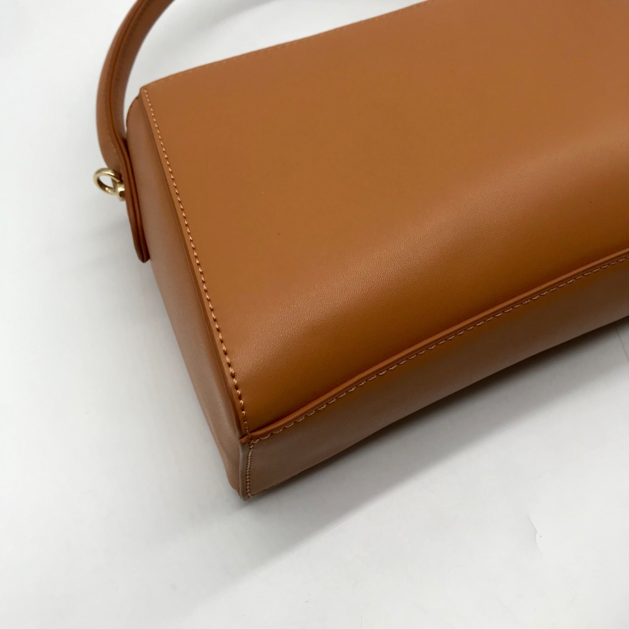 MMS Brown Leather Mini Crossbody Bag