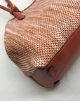 Donna Karan Salmon Raffia Weekend Tote Bag