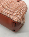 Donna Karan Salmon Raffia Weekend Tote Bag